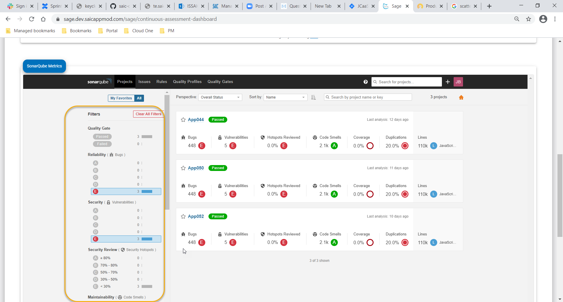 Continuous Assessment Filter